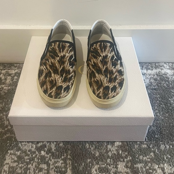 Saint Laurent Venice Low Slip On Sneakers - Leopard Print - Picture 4 of 4